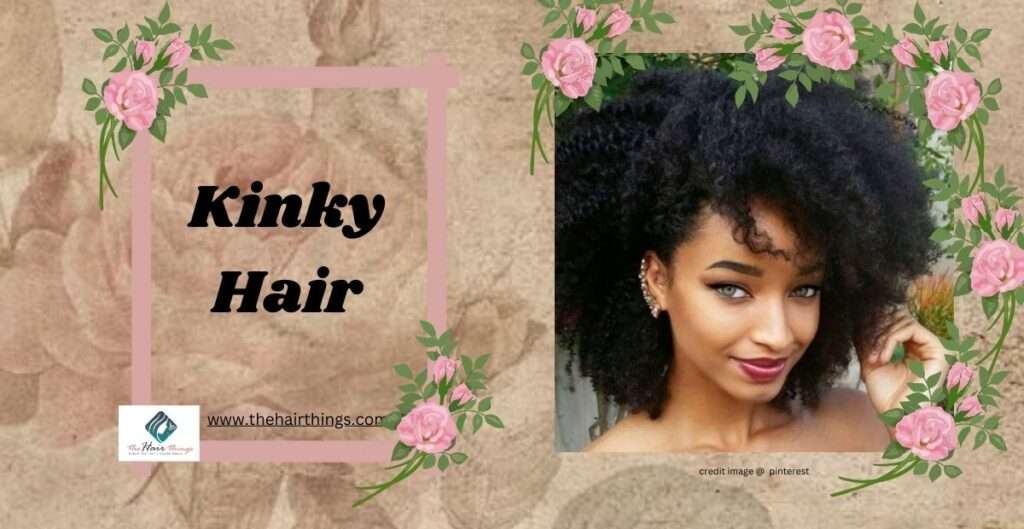 a beautiful girl with kinky hair