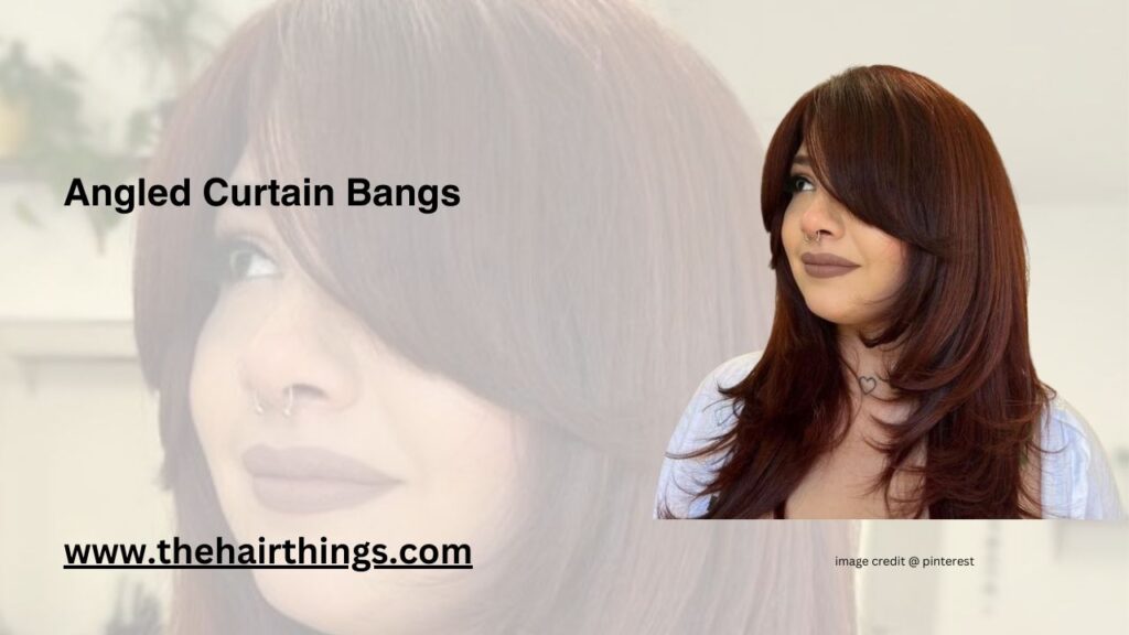 Angled Curtain Bangs